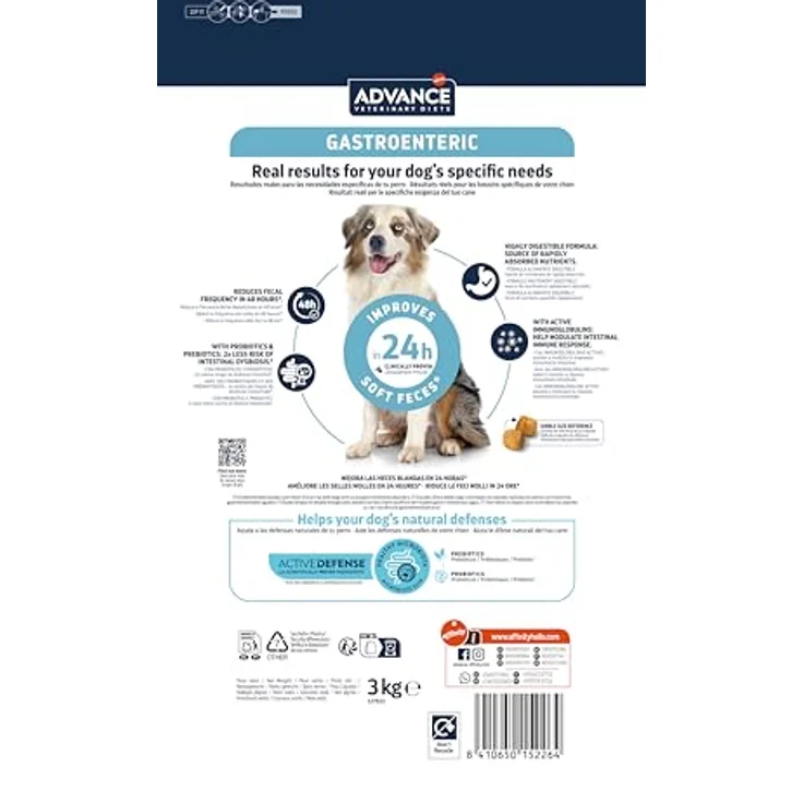 Affinity Advance Veterinary Diets Gastroenteric, Trockenfutter für Hunde mit gastrointestinalen Störungen, 3 kg - mit Immunglobulinen, Kokosöl und Präbiotika – Bild 3