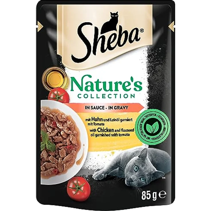 Sheba Nature's Collection in Sauce, Hochwertiges Katzennassfutter mit Huhn, 28 x 85g Portionsbeutel – Bild 2