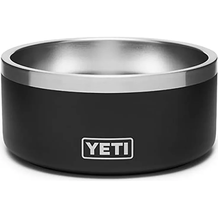 YETI Boomer Hundenapf, Edelstahl 18/8, rostbeständig, Spülmaschinenfest, mit non-slip Ring, Schwarz, Größe 4