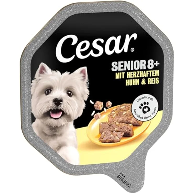 Cesar Hundefutter Nassfutter Senior 10+ mit Huhn & Reis, 7er Pack, (7 x 2 Schalen x 150 g), 100% ausgewogen und gesund – Bild 2