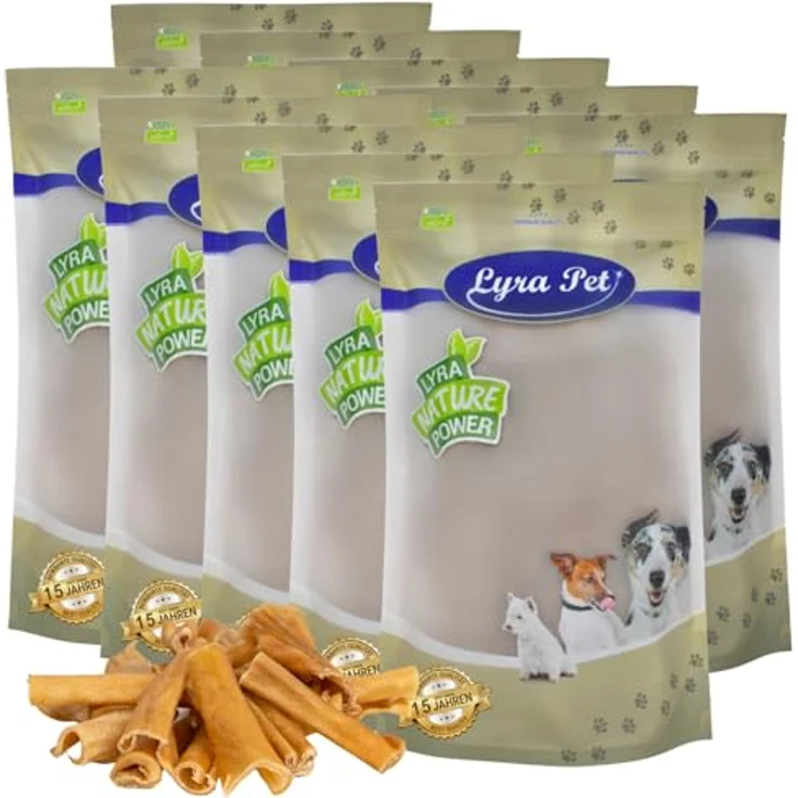 Lyra Pet® Rinderkopfhaut Abschnitte 10 kg, naturbelassener fettarmer Kausnack für Hunde, 1-7 cm – Bild 1