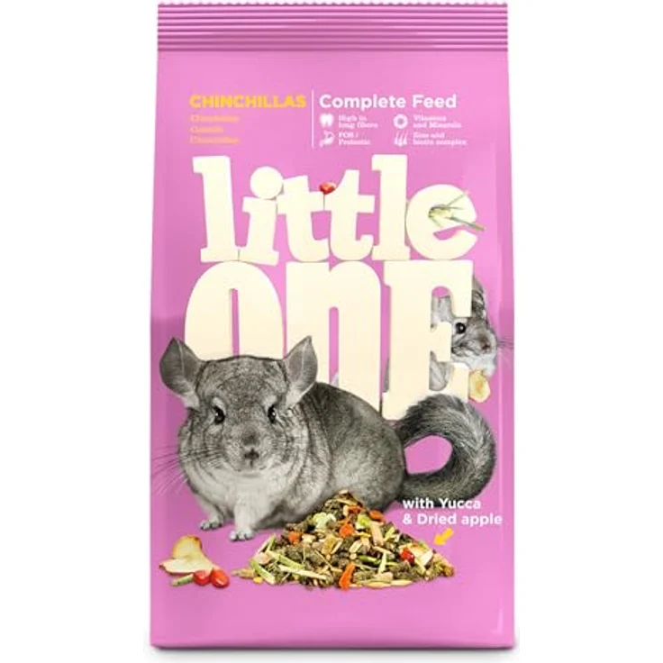 Little One Alleinfutter für Chinchillas, 100% natürliche Zutaten, 5er Pack (5 x 400 g) mit Vitaminen und Mineralstoffen, faserreiche Ernährung – Bild 1