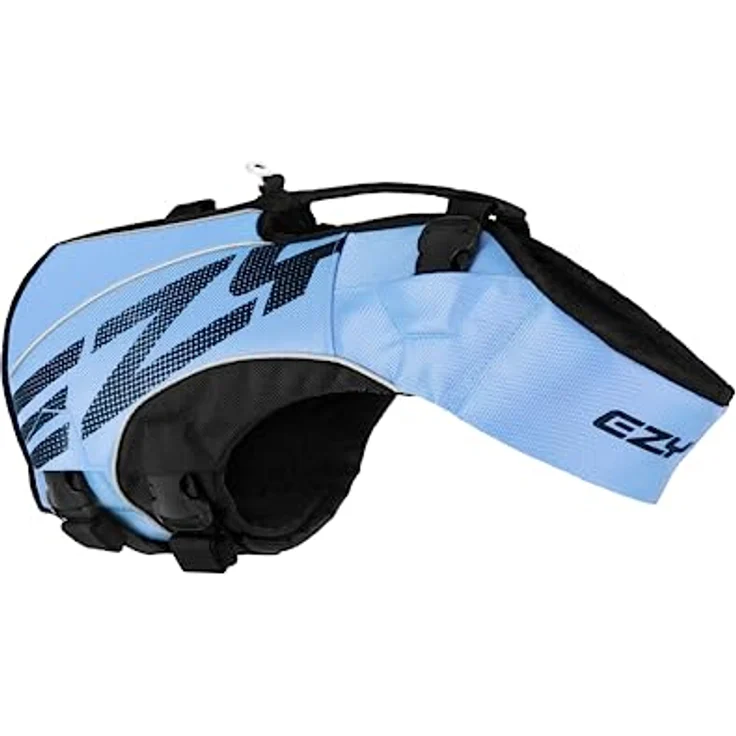 EzyDog DFD X2 Boost Schwimmweste für Hunde, Premium Schwimmhilfe in Blau, 2XS für Bauchumfang 41-45 cm, mit Reflexionselementen und starkem Assistenzgriff – Bild 1