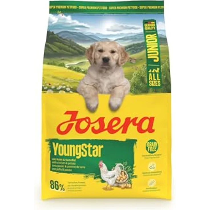 Josera Junior YoungStar, Trockenfutter für junge Hunde ab 6 Wochen, getreidefrei, 3 kg – Bild 1