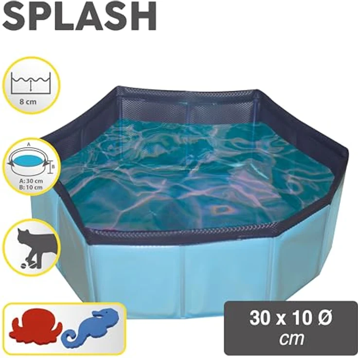 Croci Pool Spielzeug für Katzen, 30 x 10 cm, robustes Kunststoffspielzeug mit schimmerndem Boden, 2er Pack – Bild 5