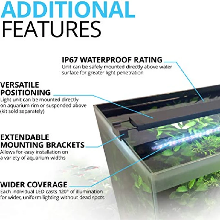 Fluval Plant 3.0, LED Aquariumbeleuchtung mit 32 W, programmierbarem 24-Stunden-Lichtzyklus und anpassbarem Farbspektrum – Bild 6