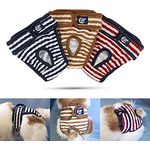 Namsan Hunde Windeln, 3 Stück Waschbare Schutzhosen für Hündinnen, L, Verstellbarer Taillenumfang für Urin Inkontinenz / Läufigkeit