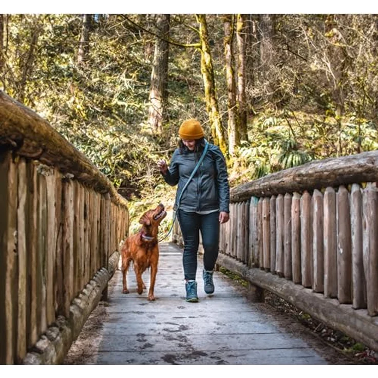Kurgo Quantum Nylon Leine, 120-180 cm höhenverstellbar, blau, freihändiges Design für Hunde – Bild 6