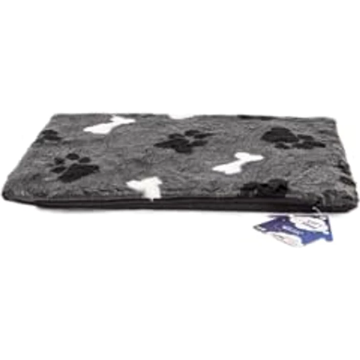 Let's Sleep Fluffy Floor - Hundekissen - Hundekorb - Sitzkissen - Schaumstofffüllung - 70 x 43 cm - S - Anthrazit – Bild 2