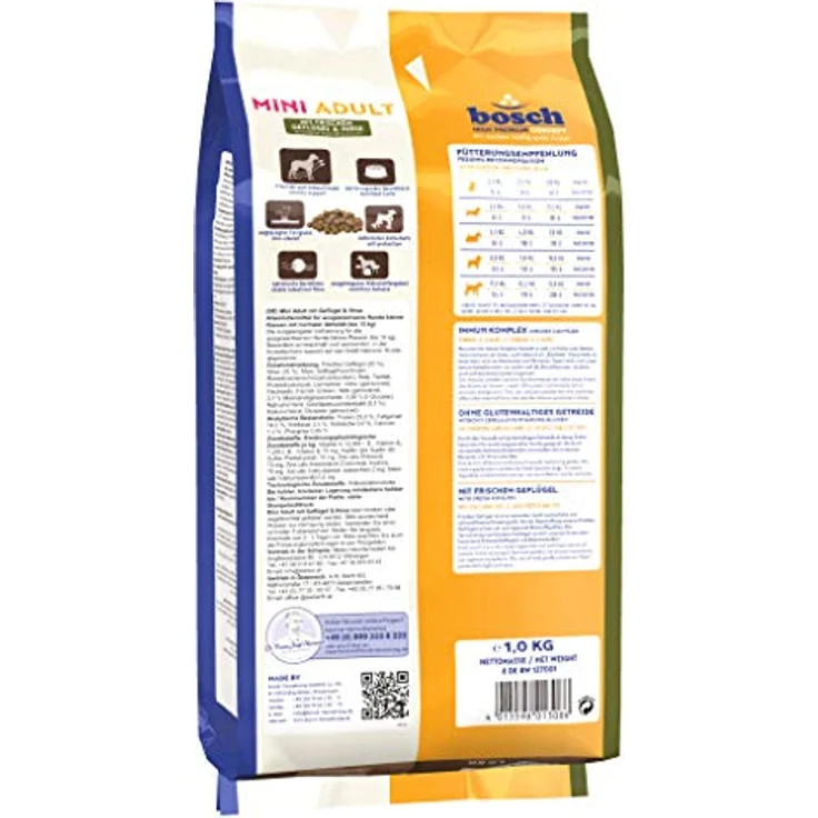 bosch HPC Mini Adult, Hundetrockenfutter mit frischem Geflügel & Hirse, glutenfrei, für kleine Rassen (bis 15 kg), 1 x 1 kg – Bild 4