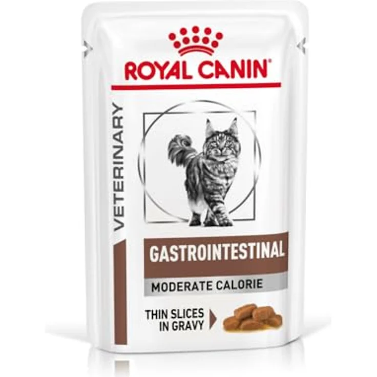 ROYAL CANIN Veterinary Gastrointestinal Moderate Calorie, in Soße, 12x85g, für gesunde Verdauung und Gewichtsmanagement – Bild 1