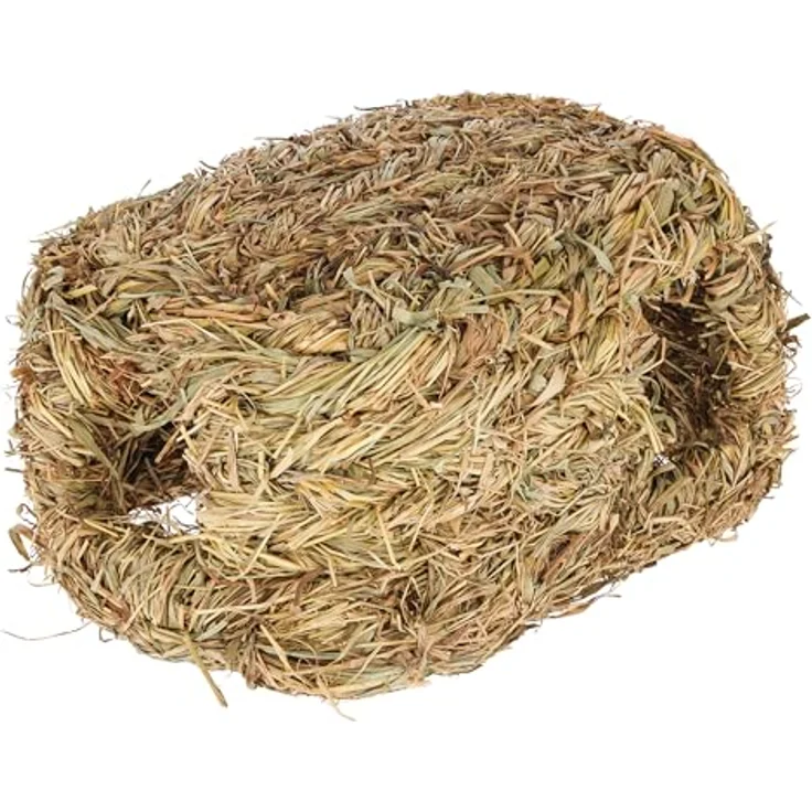 Kerbl Nagerhaus Grashaus, Unterschlupf und Spielplatz aus 100% getrocknetem Gras, 2 Eingänge, 28 cm x 18 cm x 15 cm, Modell 84053 – Bild 1