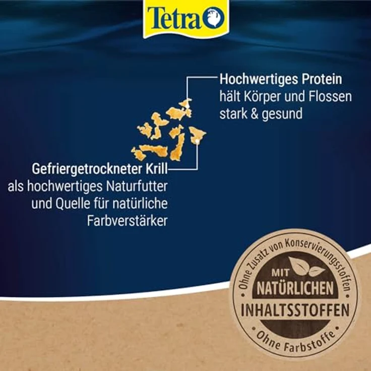 Tetra Betta Flakes, spezielle Flocken für Kampffische und Labyrinthfische, 100 ml Dose mit gefriergetrocknetem Krill und ohne Farbstoffe – Bild 3