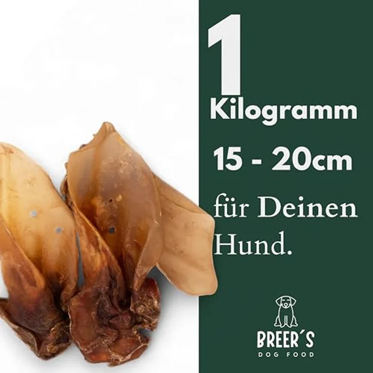 Hunde Helden BREERs Getrocknete Rinderohren mit Muschel, 1 Kg, Premium Hundesnack aus deutscher Herstellung, geruchsarm und gut verdaulich – Bild 2