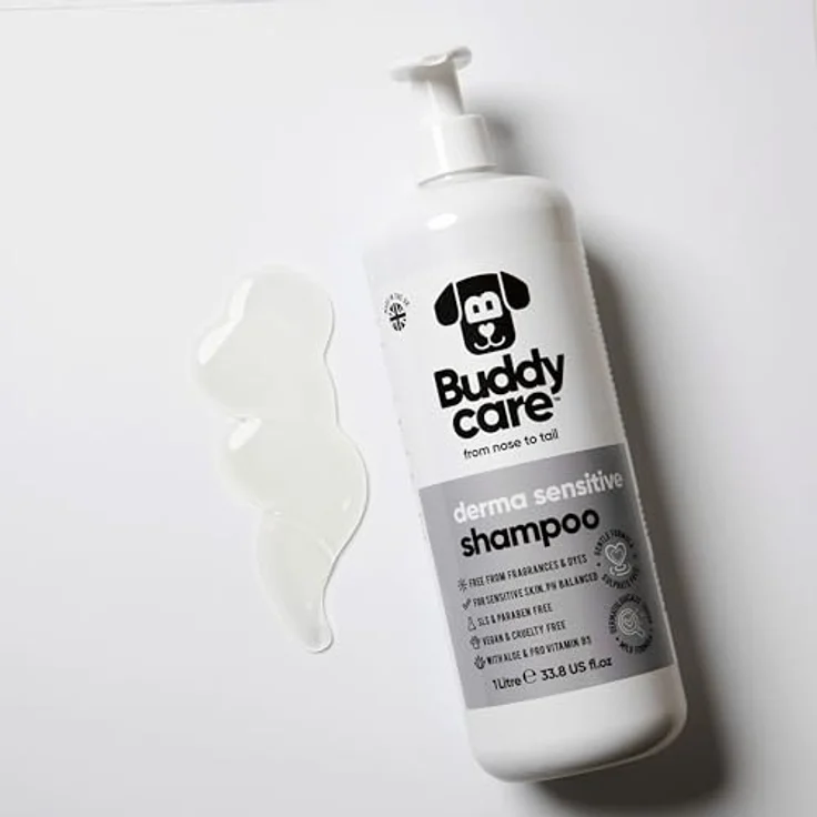 Buddycare Derma Sensitive Shampoo, Hundeshampoo für empfindliche Haut mit Aloe Vera und Pro-Vitamin B5, 1L – Bild 4