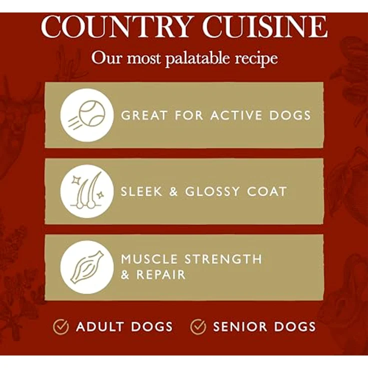 Eden Hundefutter 80:20 Country Cuisine, 2 kg Trockenfutter mit 80% Fleischanteil, hypoallergen und dampfgegart – Bild 3