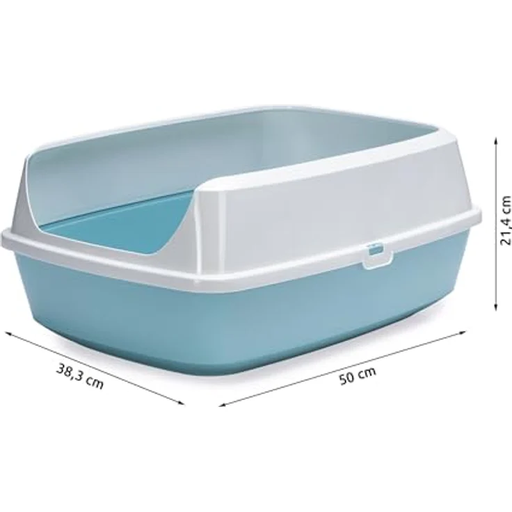Karlie Katzentoilette Mary Loo, offene Katzentoilette aus 90% recyceltem Material, Aquarelle, L: 50 B: 38,3 H: 21,4 cm – Bild 5