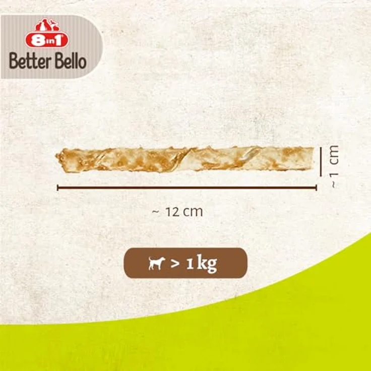 8in1 Better Bello Chicken Twisted Sticks, leicht verdauliche Kaustangen für Hunde mit Huhn, 60g Beutel (10 Stück) – Bild 5