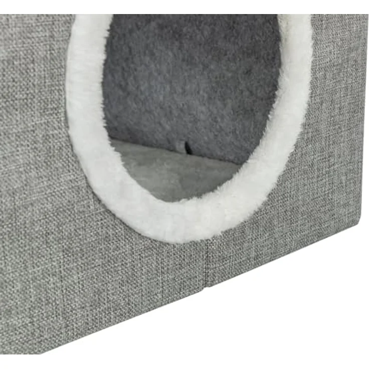 Trixie Katzenhöhle Nora Soft Edition, kuscheliges Katzenbett mit 2 Etagen, 47 × 67 × 47 cm, rutschfester Boden, abnehmbarer Bezug – Bild 5