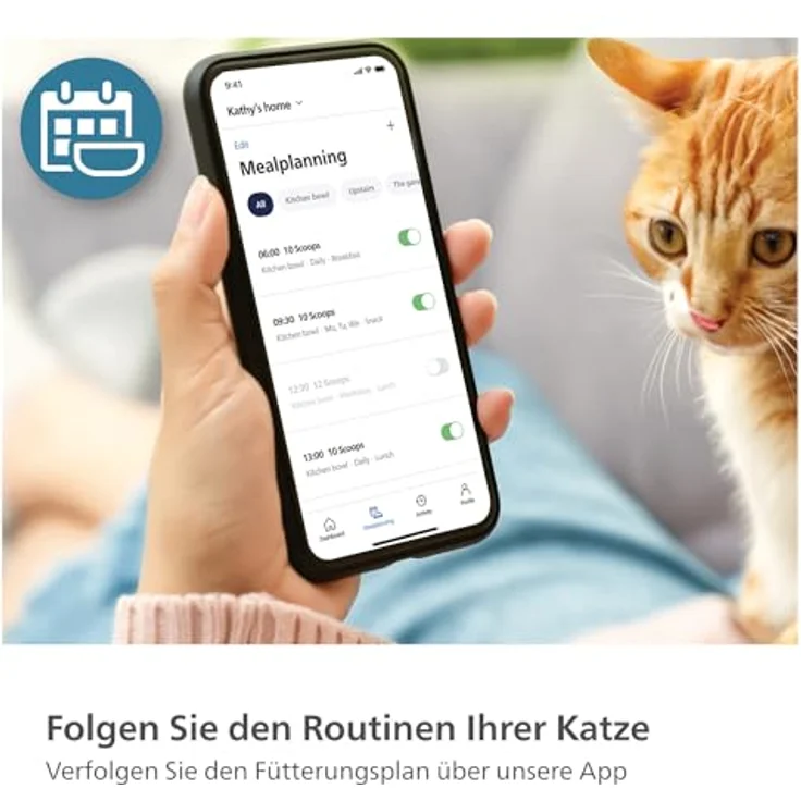 Philips Pet Futterautomat mit Kamera, Schwarz, HD-Überwachung, Mahlzeitenplaner und Anti-Verstopf-Technologie – Bild 5