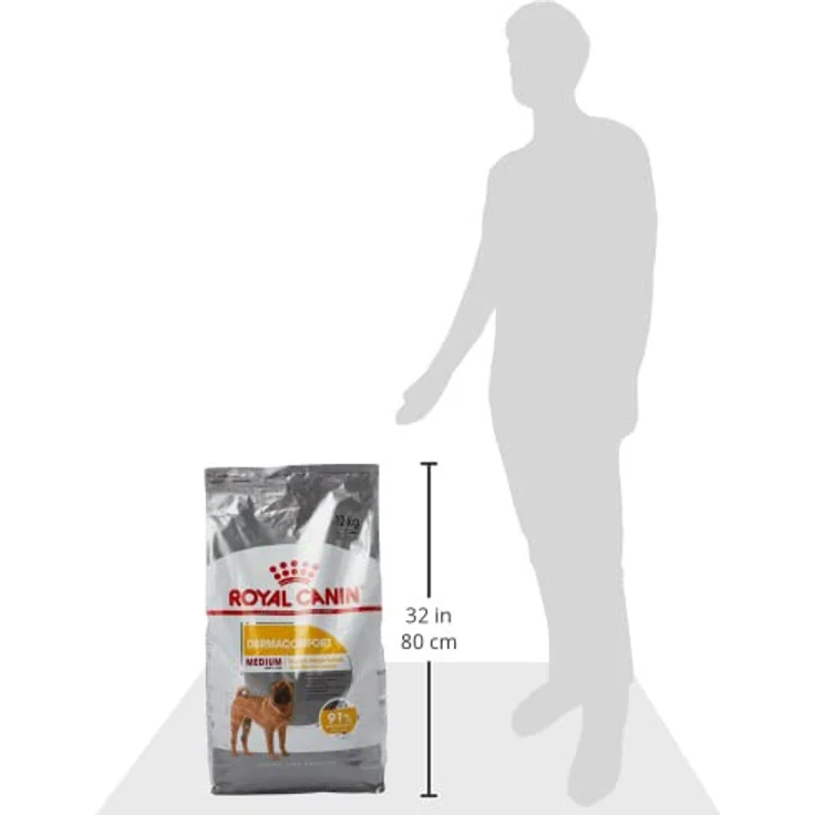 Royal Canin Dermacomfort Medium, Trockenfutter für mittelgroße Hunde mit empfindlicher Haut, 12 kg, mit Omega-3- und -6-Fettsäuren – Bild 3