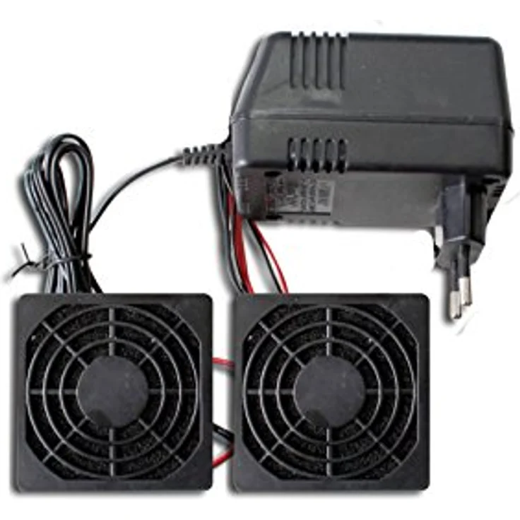Lucky Reptile Terra Fan Terrarienlüfter-Set, temperaturgesteuertes System mit 2 Mini-Ventilatoren für ideale Luftzirkulation – Bild 2