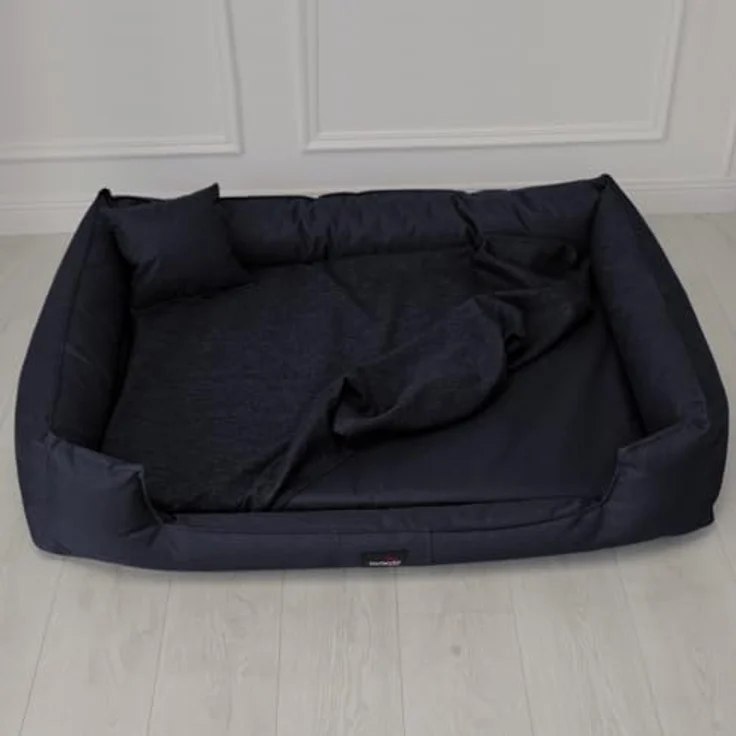 tierlando® Hundebett GOOFY VISCO, Orthopädisch, Polyester, inkl. Matratzenschoner, Grau – Bild 4