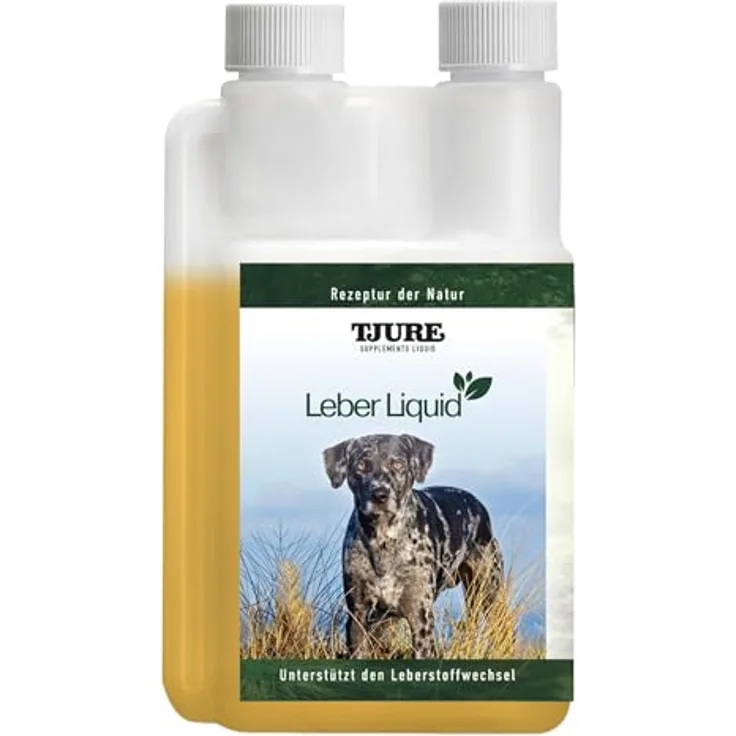 TJURE Leber Liquid für Hunde | 500 ml | Mit Mariendistel, Reishi & Löwenzahn | Natürliche Leberunterstützung durch Bitterstoffe & Kräuter | Hochkonzentriertes Kräuterliquid von Tierärzten entwickelt