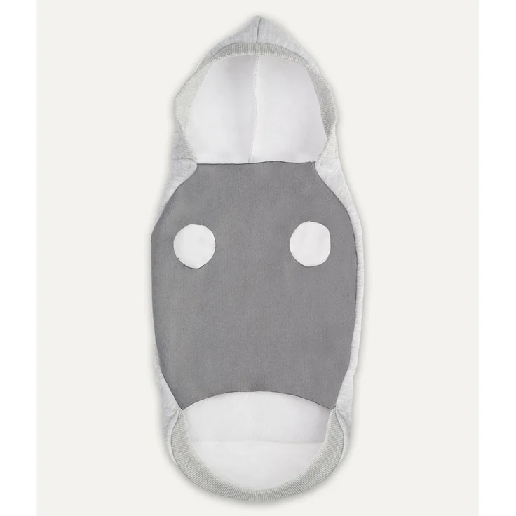 Goo-eez Gooeez Kangaroo Fleece Hoodie, Hundemantel für kalte Tage, M Heather Grey/Grey, mit Goo-eez-Technologie für einfaches An- und Ausziehen