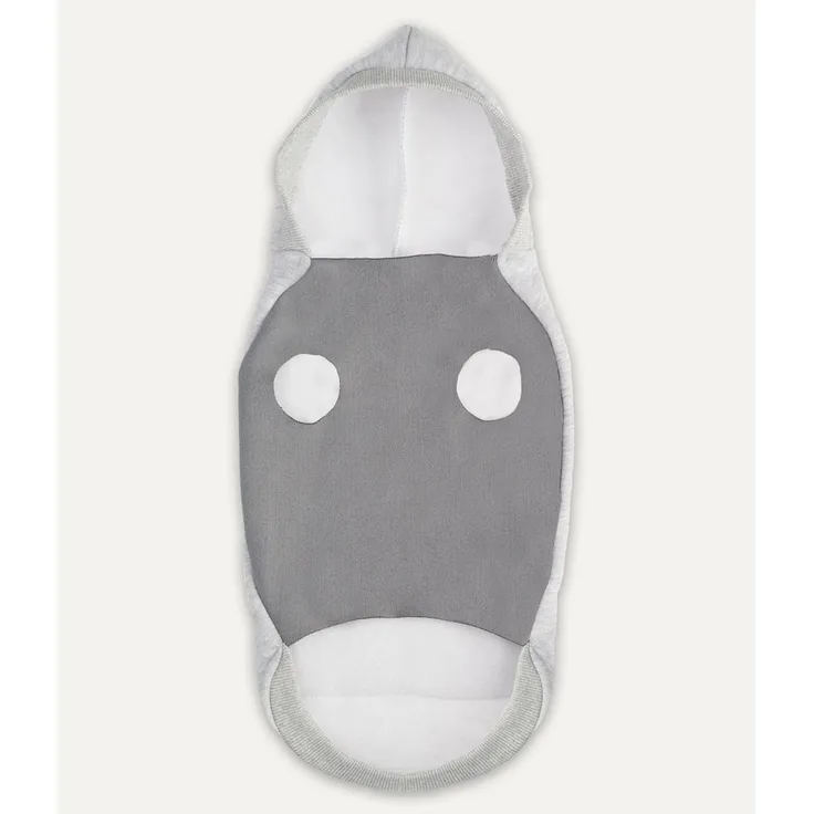 Goo-eez Gooeez Kangaroo Fleece Hoodie, Hundemantel für kalte Tage, M Heather Grey/Grey, mit Goo-eez-Technologie für einfaches An- und Ausziehen