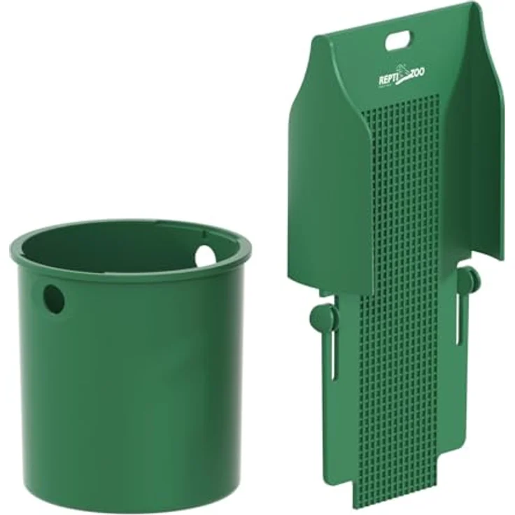 REPTI ZOO Reptizoo Futterschale mit Saugnapf, praktisches Terrarien-Zubehör für baumbewohnende Tiere, inkl. Kette und Wasserabflusslöchern – Bild 4