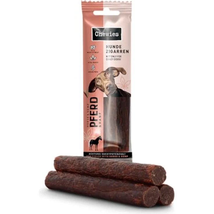 Chewies Hundezigarren Pferd und Hanf, natürlicher Kausnack, 75g – Bild 2
