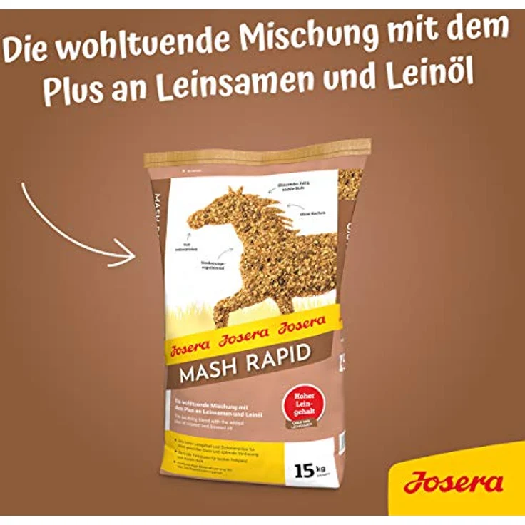 Josera Mash Rapid, Pferdefutter mit über 20 % Leinsamen, schnelle Quellzeit, 15 kg – Bild 7