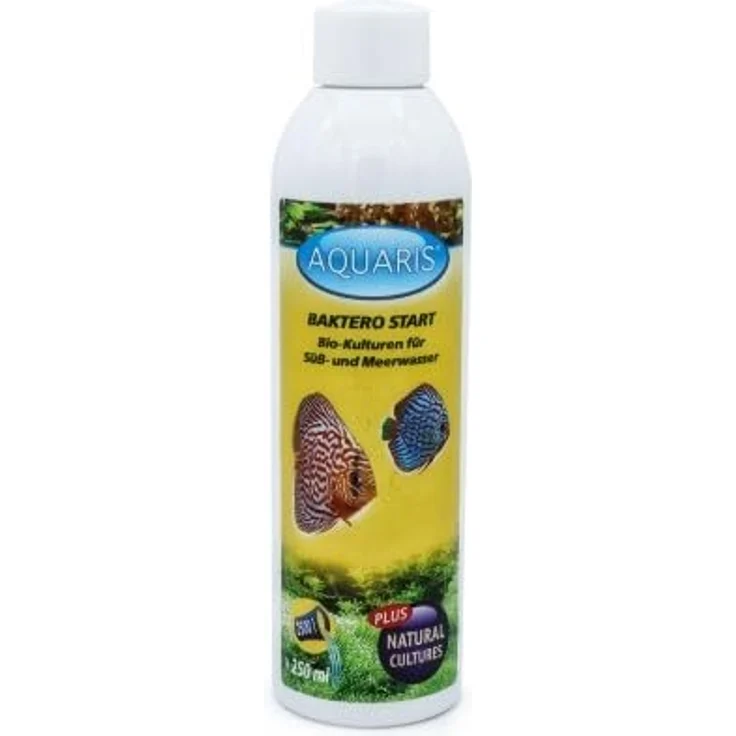 Aquaris Baktero Start, 250 ml Starterbakterien zur Wasseraufbereitung, unterstützt ökologisches Gleichgewicht und fördert Filterleistung – Bild 1
