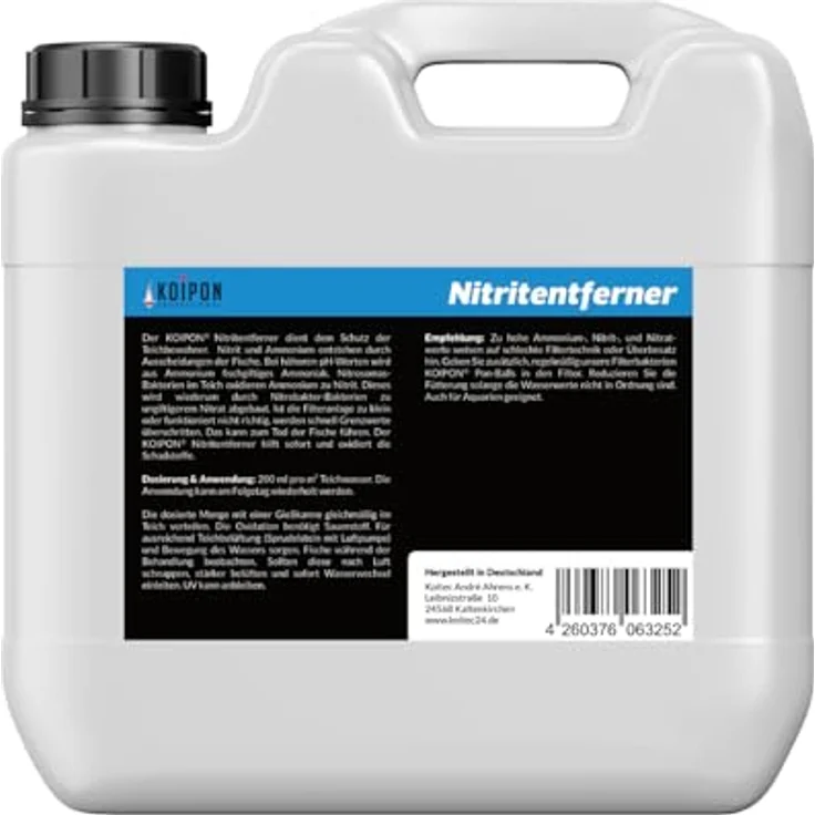 KOIPON Nitritentferner 1 L, Wasseraufbereitung gegen Ammonium, Nitrit & Nitrat für Teiche – Bild 2