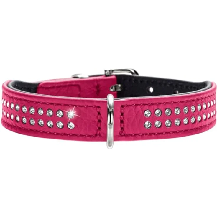Hunter Hunde-Halsband Diamond Petit pink-schwarz XXS-XS – Bild 2