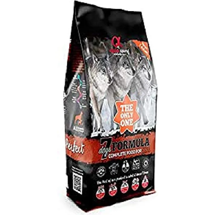 ALPHA SPIRIT Der einzige 7 Tage 12 kg, Glutenfreies Hunde-Trockenfutter mit 85% frischem Fleisch und Fisch