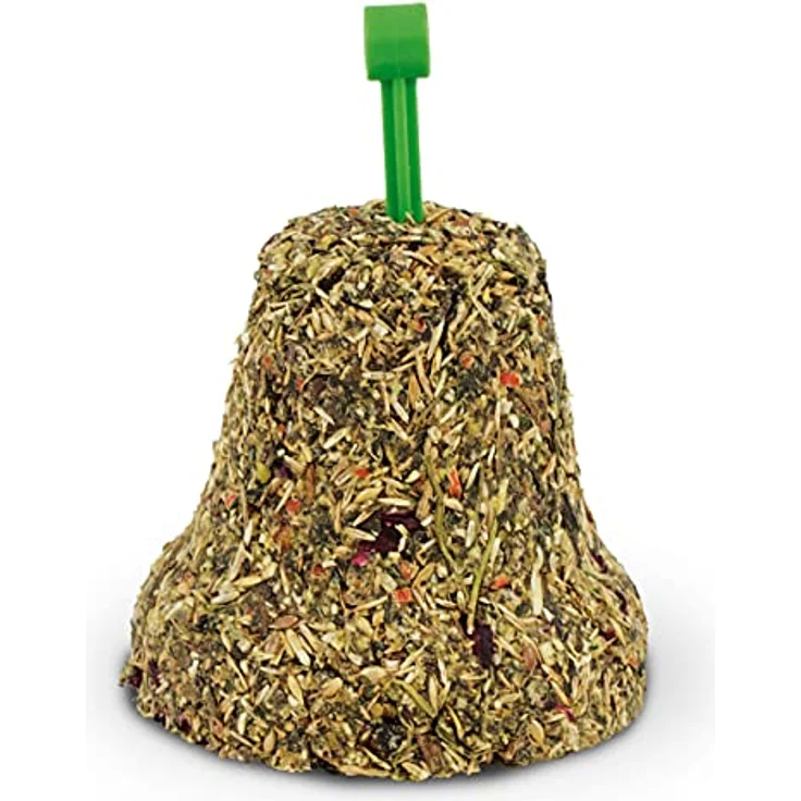 JR FARM Grainless Heu-Glocke Hibiskus, Getreidefreie Kleintierbeschäftigung mit Heilkräutern, 125 g – Bild 2