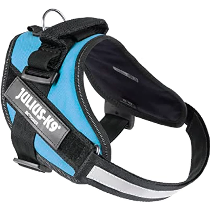 Julius-K9 IDC-Powergeschirr aquamarine, Hochwertiges Sattelgeschirr für Hunde mit ergonomischer Passform und reflektierenden Details – Bild 2