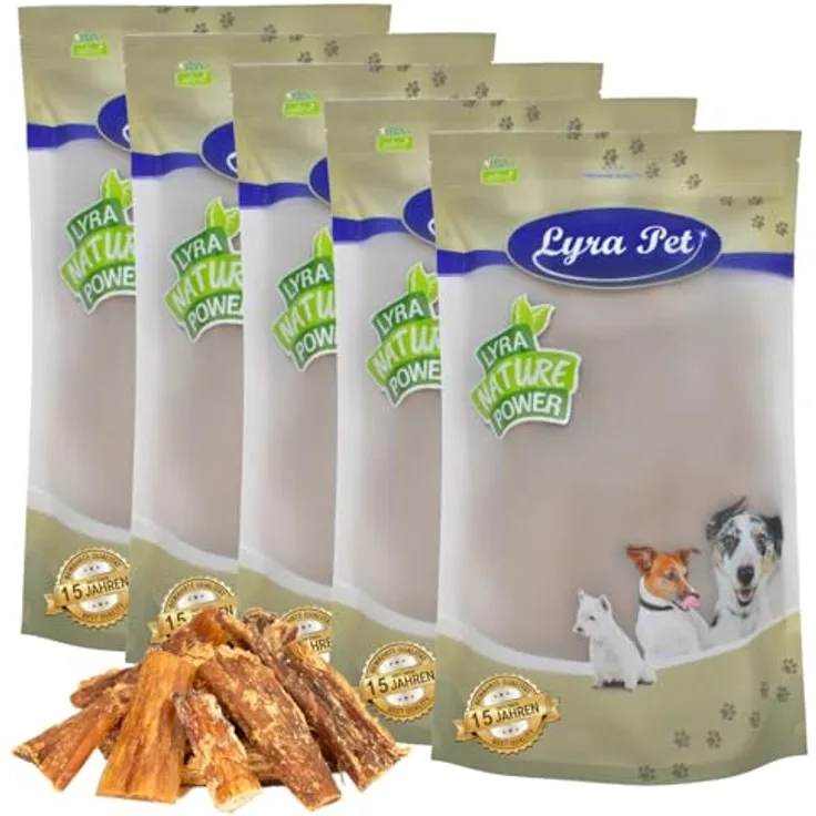Lyra Pet® Rindernackensehnen klein, 5 kg Kausnack für Hunde, naturbelassen, proteinreich, zahnpflegend