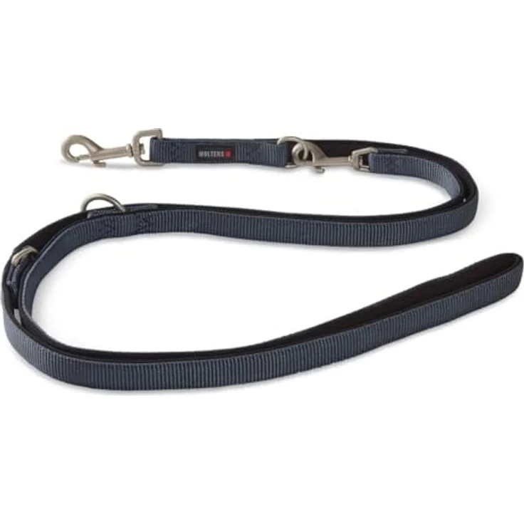 Wolters Professional Comfort Führleine extra lang, 300 cm x 1,5 cm, graphit/schwarz, für mittelgroße Hunde, Halsband + Leine – Bild 2