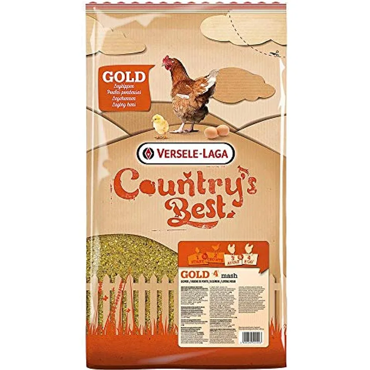 Versele-Laga Countrys Best GOLD 4 Mash, komplettes Hühnerfutter für Legehennen ab Woche 18, 5kg