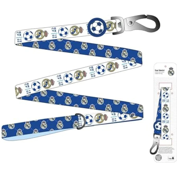 CERDÁ LIFE'S LITTLE MOMENTS Offizielle M Real Madrid Hundeleine – robuste Nylonleine mit gepolstertem Griff und sicherem Metallkarabiner für mittelgroße Hunde – Bild 2