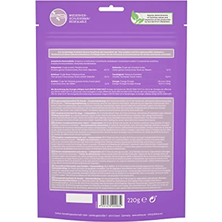DOKAS Getreidefreier Premium Snack mit Hühnerbrust & Fisch, glutenfrei, 220 g (1er Pack) – Bild 3