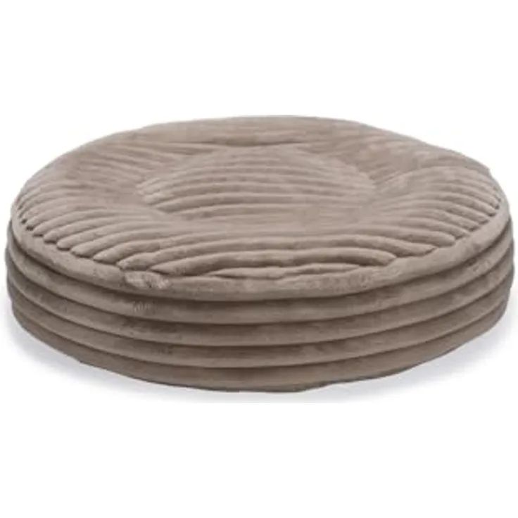 Designed By Lotte Tierkissen Hundekissen Reza rund beige - Nachhaltiges Hundekissen mit recycelter Polyesterfaser