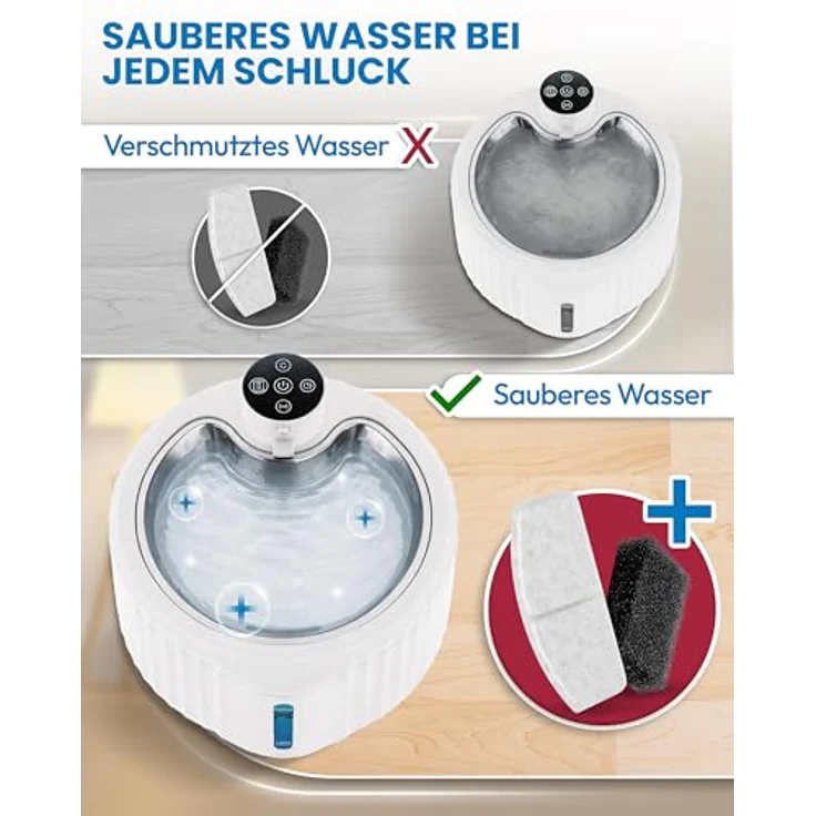 Miaura® 20er Pack Katzenbrunnen Filter, hochwertige Ersatzfilter für Miaura Trinkbrunnen, 10 Monate Vorrat, einfache Handhabung, für kristallklares Wasser – Bild 2