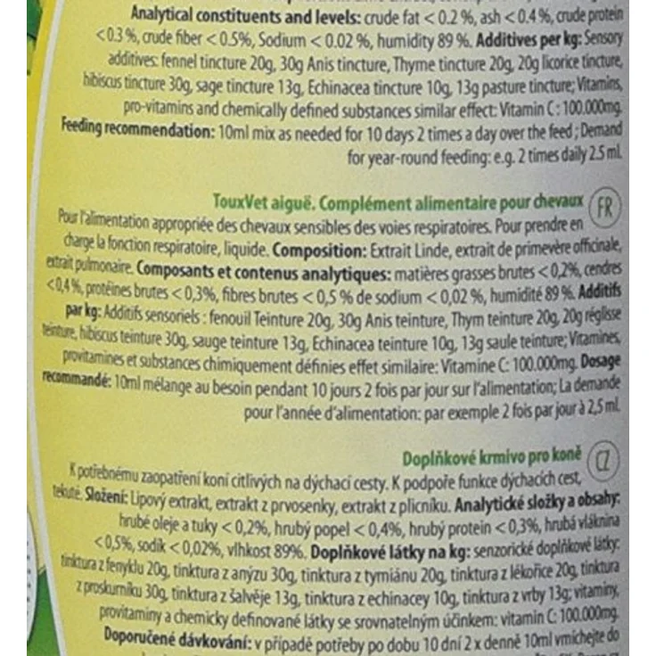 cdVet HustaVet akut 500 ml, Futterergänzung zur Unterstützung der Atemwege bei Pferden mit empfindlichen Bronchien – Bild 4