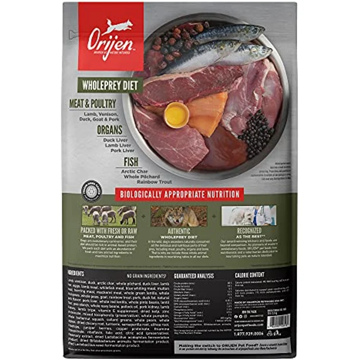 Orijen Tundra Dog Whole Prey, Hunde-Trockenfutter mit ganzen tierischen Inhaltsstoffen, 6 kg – Bild 2