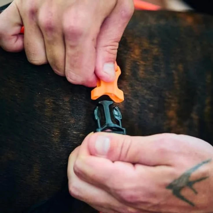 Non-stop dogwear Hundegeschirr Rush Harness, Orange/Schwarz (6) - Leicht, verstellbar und reflektierend – Bild 4