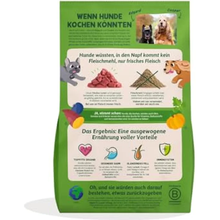 Edgard & Cooper Hundefutter trocken, Getreidefrei für Medium Adult Hunde (1kg), frisches Lamm, hypoallergen mit ausgewogenen Ballaststoffen für die Darmgesundheit – Bild 2